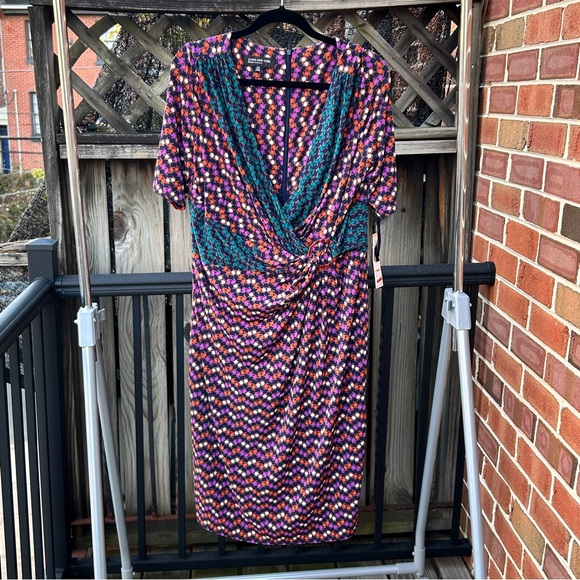Jones New York Plus Surplice Dress 14W NWT - Picture 1 of 9